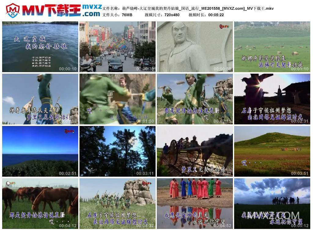 葫芦晓峰-大辽皇城我的契丹姑娘_国语_流行_ME201558